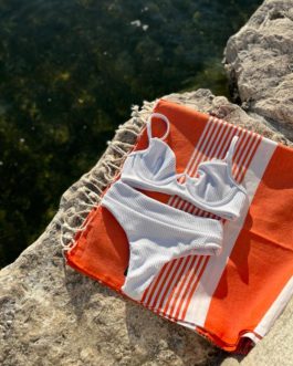 Haut de bikini  St Tropez – Blanc texturé